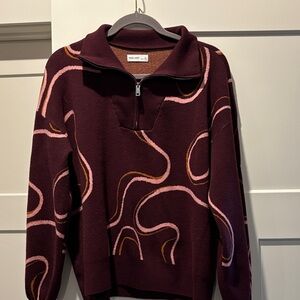 Nine West Marion and pink sweater.